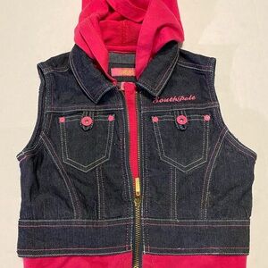 South Pole Pink and Blue Vest Jackets
